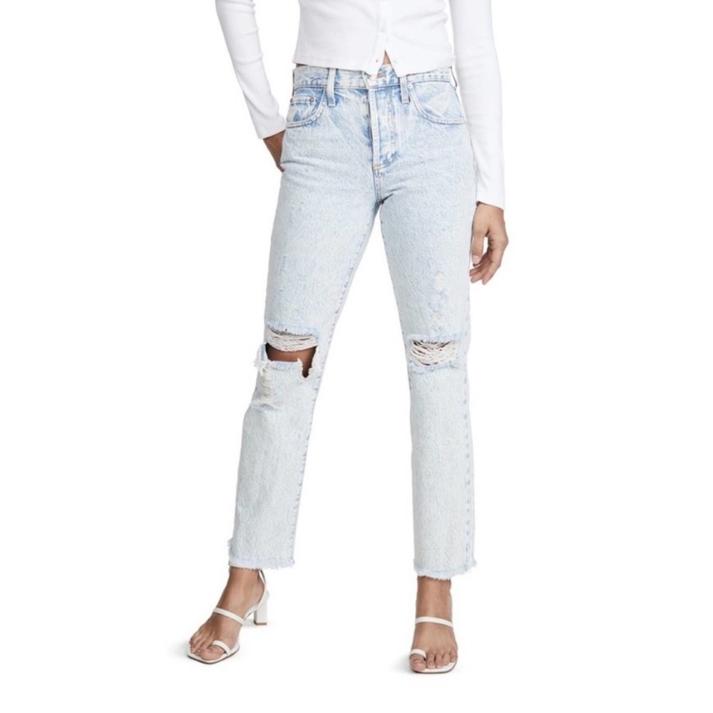 Alice + Olivia Light Blue Straight Leg Jeans
